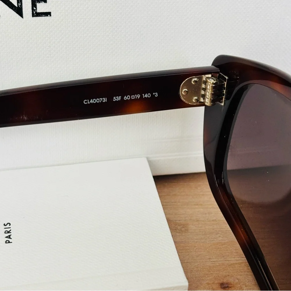 Celine Paris CL400731 53F Tortoise Gradient Authentic‎ Sunglasses w/ Box 60mm 19